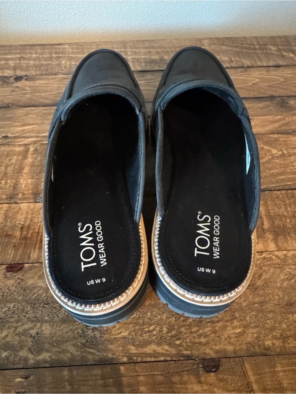 Toms Cara Lug-Sole Penny Slip-On Mule with Tan Welt - Picture 5 of 7